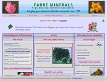 Tablet Screenshot of fabreminerals.com